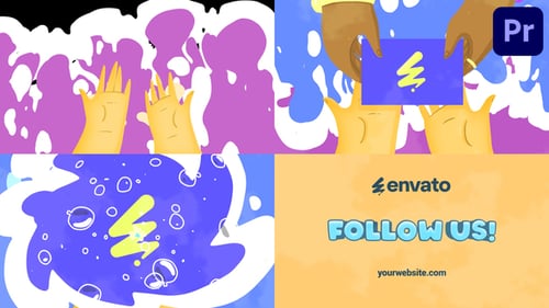 Cartoon Hands Logo for Premiere Pro