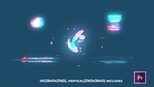 4K Glitch Logo