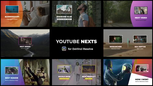 Farbenfrohe Youtube Nexts | DaVinci Resolve