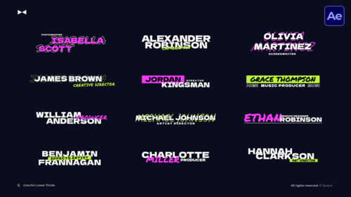 Colourful Lower Thirds \ AE