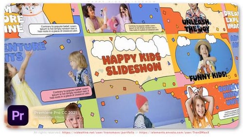 Cartoon Kids Photo Slideshow for Fun Family Memories