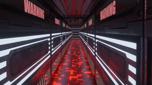 Scifi Corridor Warning