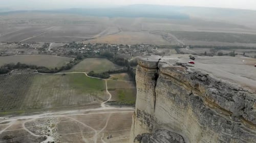 Aerial View of White Rock Crimean Peninsula