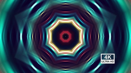 Abstract Kaleidoscopic Geometric Lines Motion Graphic