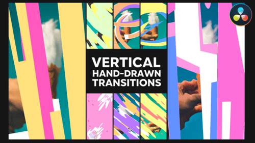 Vertical Hand Drawn Transitions | DaVinci Resolve