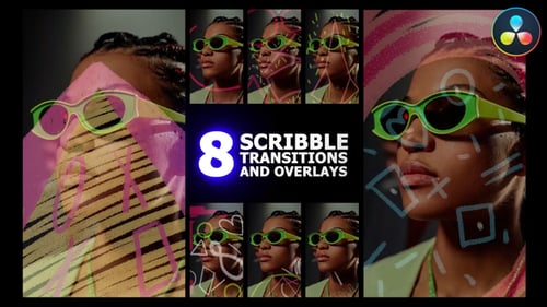 Scribble Vertical Transitions And Overlays | DaVinci Resolve