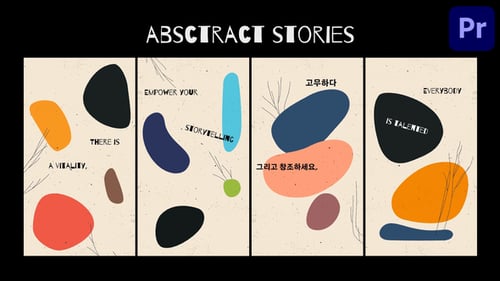 Animated Abstract Shapes and Kinetic Typography for Vertical Stories