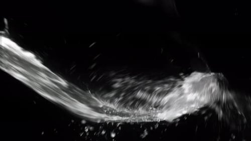 Swirling Abstract Water on Black Background