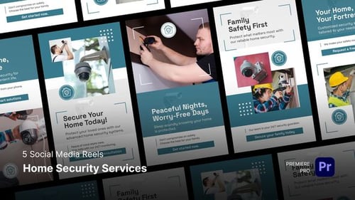 Social Media Reels - Home Security Services Premiere Pro Templates