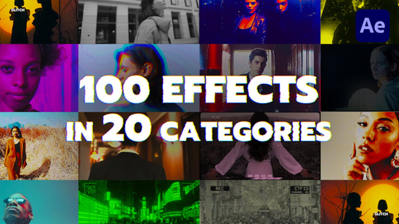 Dynamic Video Effects and Color Grading Pack, Elements ft. retro ...