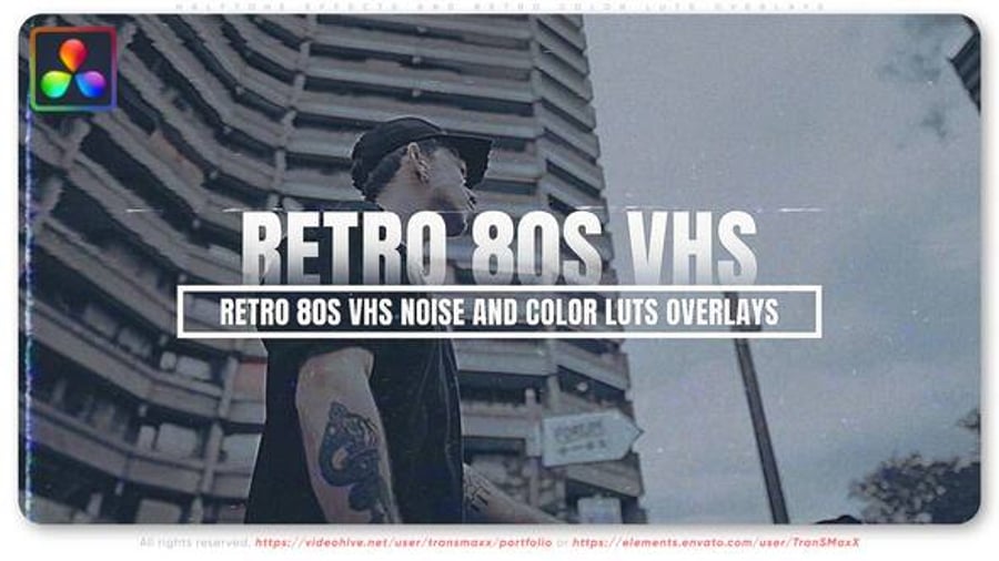 Cover for Retro 80s VHS Noise And Color Luts Overlays