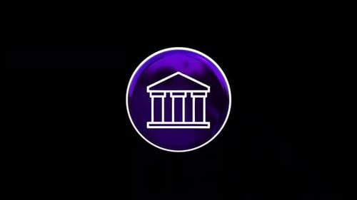 3D Rotating Corporate Building Icon Animation