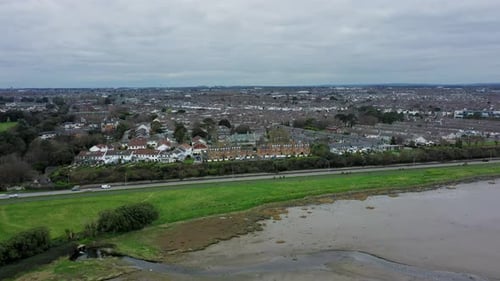 Aerial view Dublin city North side