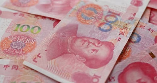 Chinese Yuan Renminbi Currency Close Up