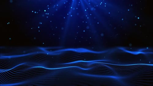 Abstract waves flicker particles Dust on waving stripes Line of seamless.