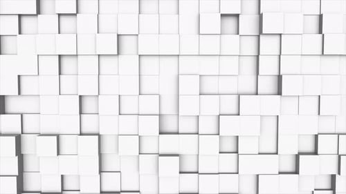 Abstract Geometric White Cubes Moving Wall Loop