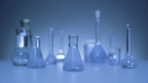 Laboratory Glassware and Scientific Equipment Still Life