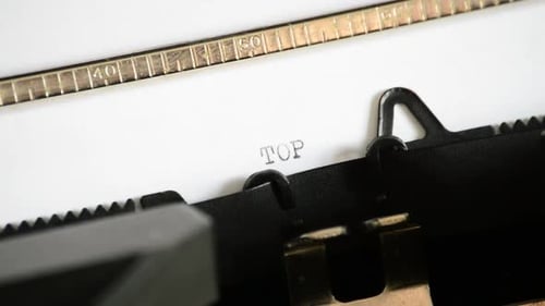Writing Top Secret Message on Vintage Typewriter
