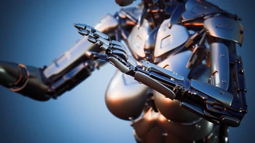 Futuristic Robotic Hand Gestures for Interactive Displays