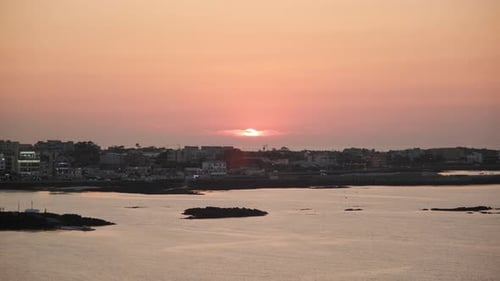 Coastal Cityscape at Golden Hour