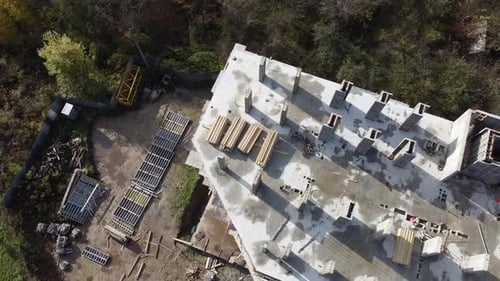 Tower crane on construction plant