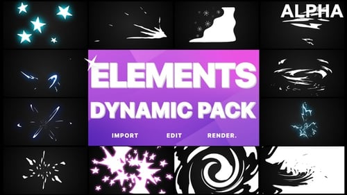 Dynamic Cartoon Energy Flash FX Elements Pack