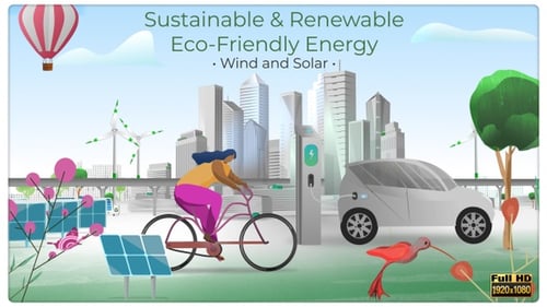 Nachhaltige und erneuerbare umweltfreundliche Energie (Wind & Sonne)