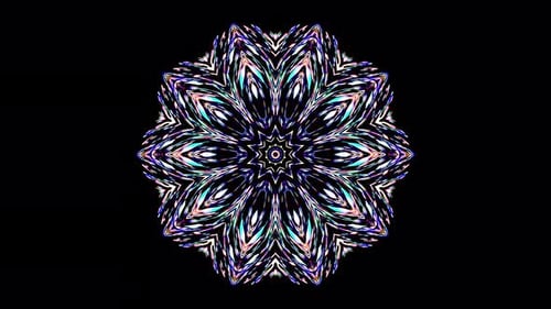 animated round shape of multicolor flashing lights, on a black background