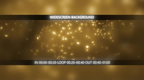 Golden Shimmering Particles Background with Falling Stars and Snowflakes