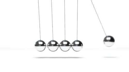 Loop-ready Bouncing Newton's Balls on White and Green Screen