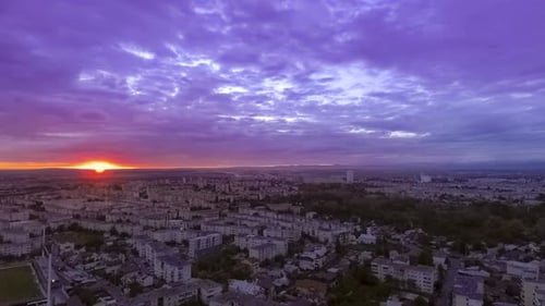 Scenery Sunset Over The City