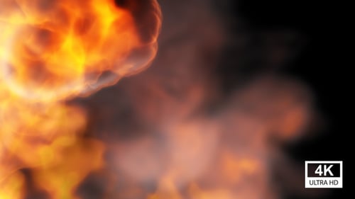 Dynamic Realistic Fire and Smoke Burst Transition