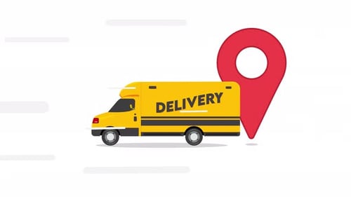 Animierter 4K-Lieferwagen