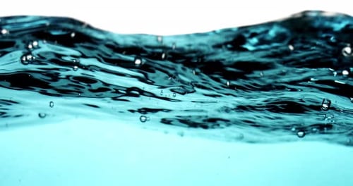 Abstract shot of blue water rippling