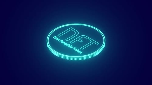 NFT : Concept isométrique de jeton non fongible