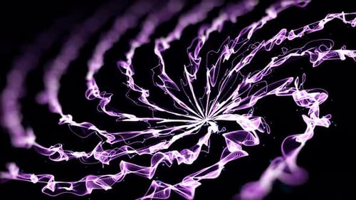 Abstract Purple Particle Spiral Flow Motion Background