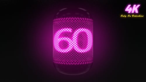 Neon-Countdown 60 Sekunden
