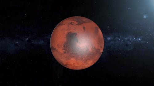 4K Mars And Milky Way Seamless Loop