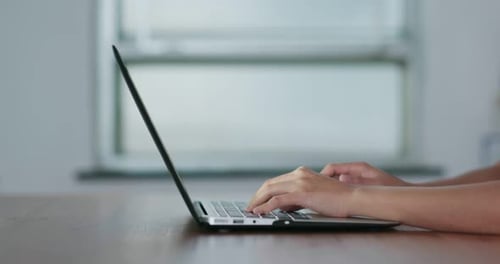 Work on laptop computer