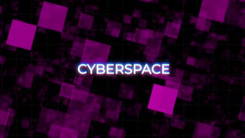 Cyberspace Digital Glitch Text Background