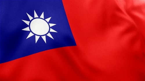 Waving Flag of Taiwan Realistic Loopable Animation