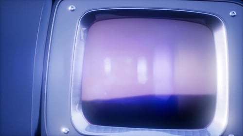 Retro TV Screen Reveal Logo Intro Animation