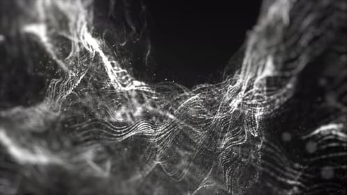 Abstract Wavy Particle Flow Digital Background