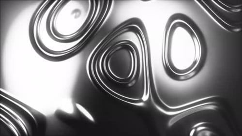 Abstract Metallic Fluid Waves Background