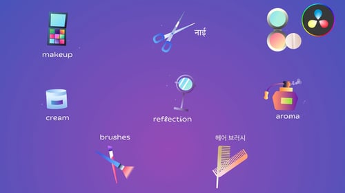 Beauty Icons And Titles for DaVinci Resolve