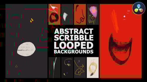 Abstract Scribble Vertical Looped Backgrounds | DaVinci Resolve