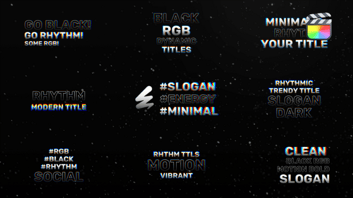 Animated Glitch Typography Titles Pack with Dynamic Effects