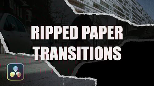30 Ripped Paper Transitions for DaVinci Resolve