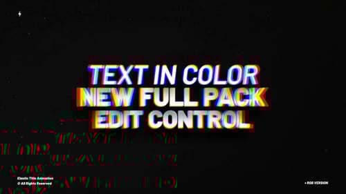 Elastic Text Animation with Dynamic Glitch Effects