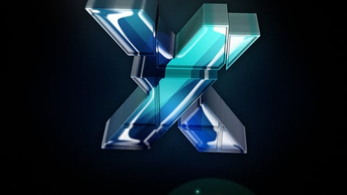 Dynamic 3D Geometric Logo Reveal with Modern Abstract Shapes